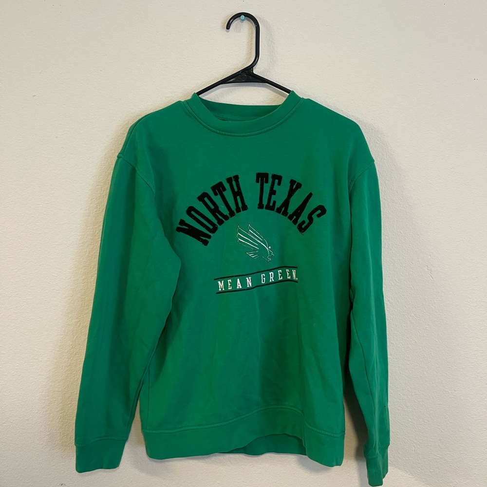Champion UNT Green Crewneck Sweater Athletic Style